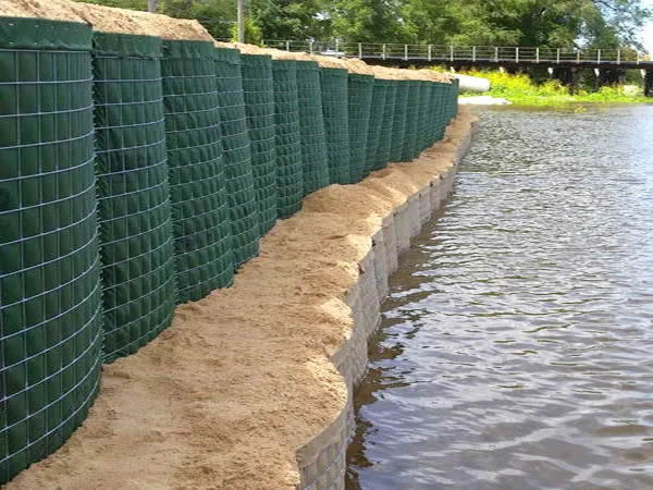 Hesco Barrier Geotextile Green Color